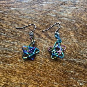 Colorful star earrings